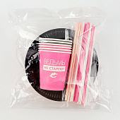 Набор бумажной посуды "Девчонка", на 6 персон, 6 стаканов, 6 тарелок, трубочки 10797811 Набор бумажной посуды "Девчонка", на 6 персон, 6 стаканов, 6 тарелок, трубочки 10797811