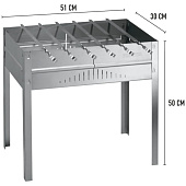 Мангал FORESTER 50х30х50см разборный,с ребрами жесткости,6 шампуров,усил.дно Мангал FORESTER 50х30х50см разборный,с ребрами жесткости,6 шампуров,усил.дно