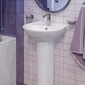  Раковина с пьедесталом Аттика 48 с хром.обрам Sanita 