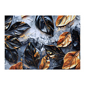  Картина-холст на подрамнике Золотые листья, 50х70 см, 10668076 