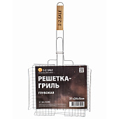 Решетка-гриль 1-2.SALE глубокая 31х24х5см дл.58см хром.сталь/дер. 822588 Решетка-гриль 1-2.SALE глубокая 31х24х5см дл.58см хром.сталь/дер. 822588