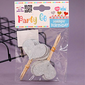  Набор шпажек для торта 12 шт. "Heart", (8 см) 