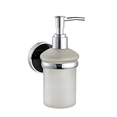  Дозатор для жидкого мыла с держателем Либретто черный /102317 Zenfort 