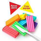  Пластилин 24 цв. классический Пифагор Веселая такса, 360 г, со стеком, 106676 