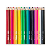  Карандаши цветные мягкие BRAUBERG АКАДЕМИЯ 24 цвета, шестигранные, натуральное дерево, 181866 