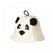  Шапка малая "Панда" с ушками, войлок 