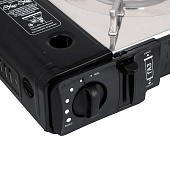  Плитка газовая ЕРМАК двухкомфорочная портативная с переходником, в кейсе, 64х27х9см 116-001 