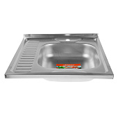  Мойка накладная 60х60х16,5мм 0,6мм с сифоном ПРАВАЯ 6060 АВ-R Accoona 