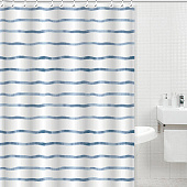  Штора для ванной Рифы полиэстер 180х180см 12 колец мультиколор /104261 Delphinium 