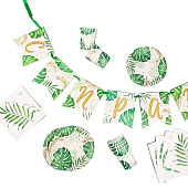 Набор бумажной посуды декор «Эко», 6 тарелок, 6 стаканов, 1 гирлянда, декор фотозоны 7994458 Набор бумажной посуды декор «Эко», 6 тарелок, 6 стаканов, 1 гирлянда, декор фотозоны 7994458