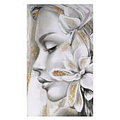  Картина "Девушка и цветы" 60х100см  7649490 