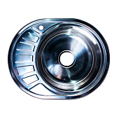  Мойка врезная 57x45см 0,6мм с сифоном овальная ПРАВАЯ MLN5745R-P Melana 