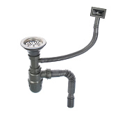  Мойка врезная 38х38х16,5мм 0,6мм с сифоном 3838 АВ Accoona 