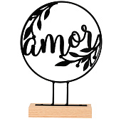  Сувенир металл Любовь с ветками чёрная 5х15,5х21 см  10539322 