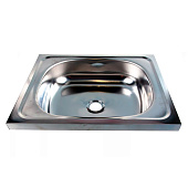  Мойка накладная 50х40см 0,4мм без отверстия матовая V-407 