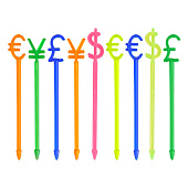  Набор шпажек для канапе "Валюта" 20 шт. (L= 82 мм) 