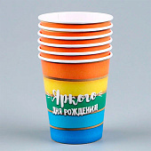 Набор бумажной посуды Радуга, 6 тарелок, 1 гирлянда, 6 стаканов, 9799797 Набор бумажной посуды Радуга, 6 тарелок, 1 гирлянда, 6 стаканов, 9799797