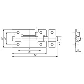 Задвижка дверная ЗД-01 белая Задвижка дверная ЗД-01 белая