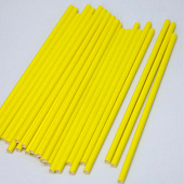  Трубочки одноразовые для напитков 25 шт. "Party go", yellow (197 мм) 