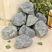  Камень для печи Габбро-Диабаз, обвалованный, в кор. 20кг 