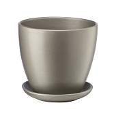  Керамический горшок "Бутон" с подставкой, 2,4л.,темно-серый, BH-46-2 