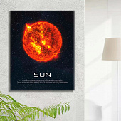  Картина стекло Солнце 40х50 