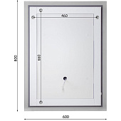  Зеркало с LED подсветкой Лондон 800х600 GL7019Z Домино 