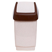  Контейнер для мусора 7 л мрамор, беж.мрамор, М2470 
