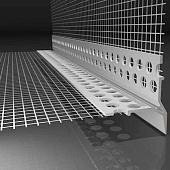 Профиль-капельник ПВХ с армир.сеткой 10х10см L2.5м /Лига Профиль-капельник ПВХ с армир.сеткой 10х10см L2.5м /Лига