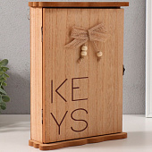  Ключница настенная «KEYS с сердечком и бантом», дерево 10499009 