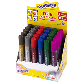 Гель с блестками Юнландия, 10,5 мл, цвета ассорти, в дисплее, 662252 Гель с блестками Юнландия, 10,5 мл, цвета ассорти, в дисплее, 662252