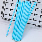  Трубочки одноразовые для напитков 25 шт. "Party go", blue (197 мм) 