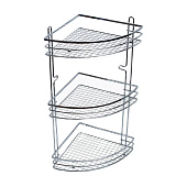  Полка настенная 3-ярусная угловая АЕ-1188 хром /101150 Delphinium 