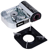  Плитка газовая ЕРМАК с цанговым захватом, переходник, кейс, алюминий, 25х20х7,7см 116-060 