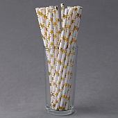  Трубочки для коктейля "Золотые звезды" набор 25 шт.   9686276 