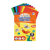  Картон цветной А4 8л 8цв Calligrata 220г/м в папке 4790694 