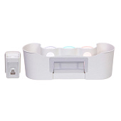  Подставка для умывальных принадлежностей Универсальная 3 стакана + дозатор для зубной пасты 6292-2 