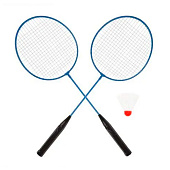  Игровой набор Бадминтон металлические ракетки 2шт+волан, 261-005 