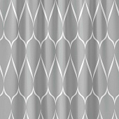  Штора для ванной Дуэт полиэстер 180х180см 12 колец серый /104270 Delphinium 