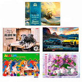  Альбом для рисования А4 40л., скоба, обложка картон, HATBER, 205х290мм, Ассорти, 40А4В(A274149) 