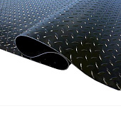 Покрытие противоскользящее рифленое Елочка 1,2м черный, резина 