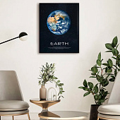  Картина стекло Земля 40х50 