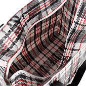  Сумка хозяйственная на молнии, 29 л, цвет чёрный/белый 