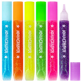 Гель с блестками Юнландия Неончики, 10,5 мл, цвета ассорти, в дисплее, 662253 Гель с блестками Юнландия Неончики, 10,5 мл, цвета ассорти, в дисплее, 662253