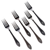  Вилки пластиковые, набор 6 шт, цвет серебро   9468761 