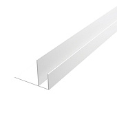  Профиль F белый  с широкой полкой 60мм 3м 