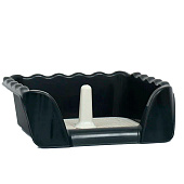  Туалет для собак с высокими бортами и съемной сеткой 43х43х15 см, чёрный   9952490 