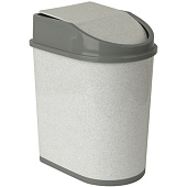  Контейнер для мусора 5л Мраморный М2480, 234263 М-Пластика 