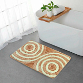  Коврик для ванной 45х75 МК  Круги светло-коричневый 