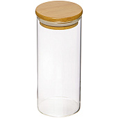  Банка с бамбук.крышкой, Д65 Ш65 В150, 450 мл, прозрачный Muj-04 